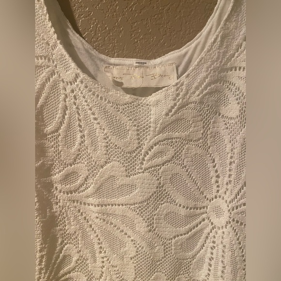 Jen's Pirate Booty White Sheath Midi Dress Scoop Neck - Picture 6 of 6